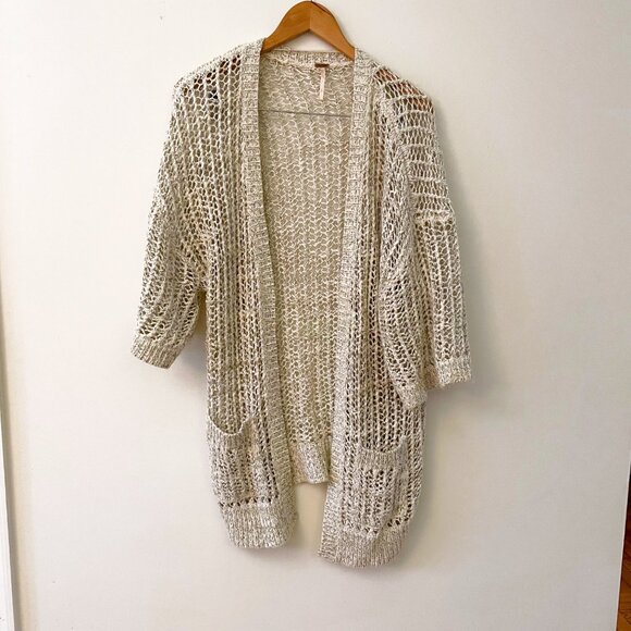 Free People Gone Fishing Oversized Cardigan, Size Small - Picture 4 of 8